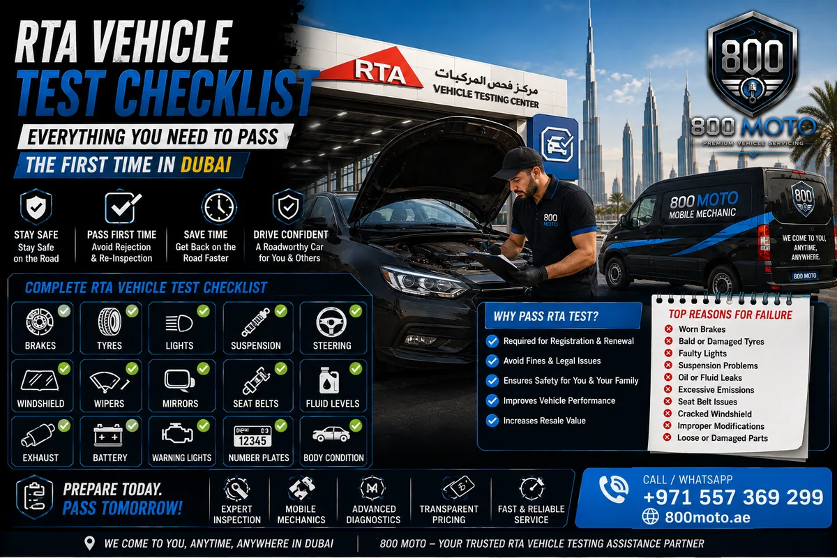 RTA Vehicle Test Checklist: Everything You Need to Pass the First Time in Dubai