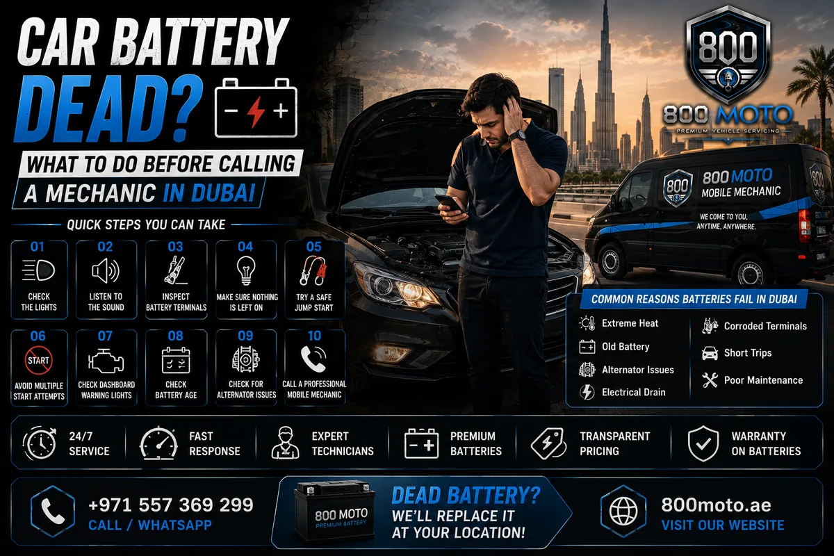 Car Battery Dead? What to Do Before Calling a Mechanic in Dubai