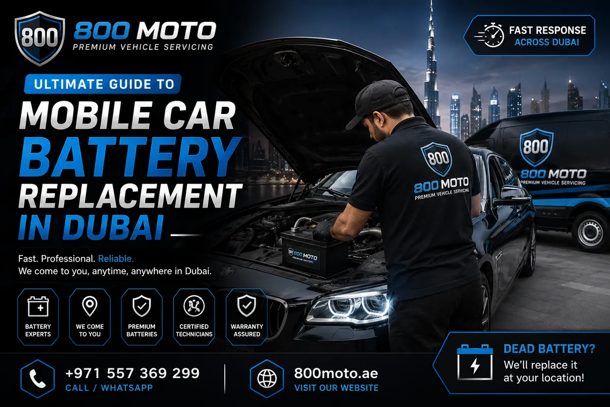 Ultimate Guide to Mobile Car Battery Replacement in Dubai | 800 MOTO