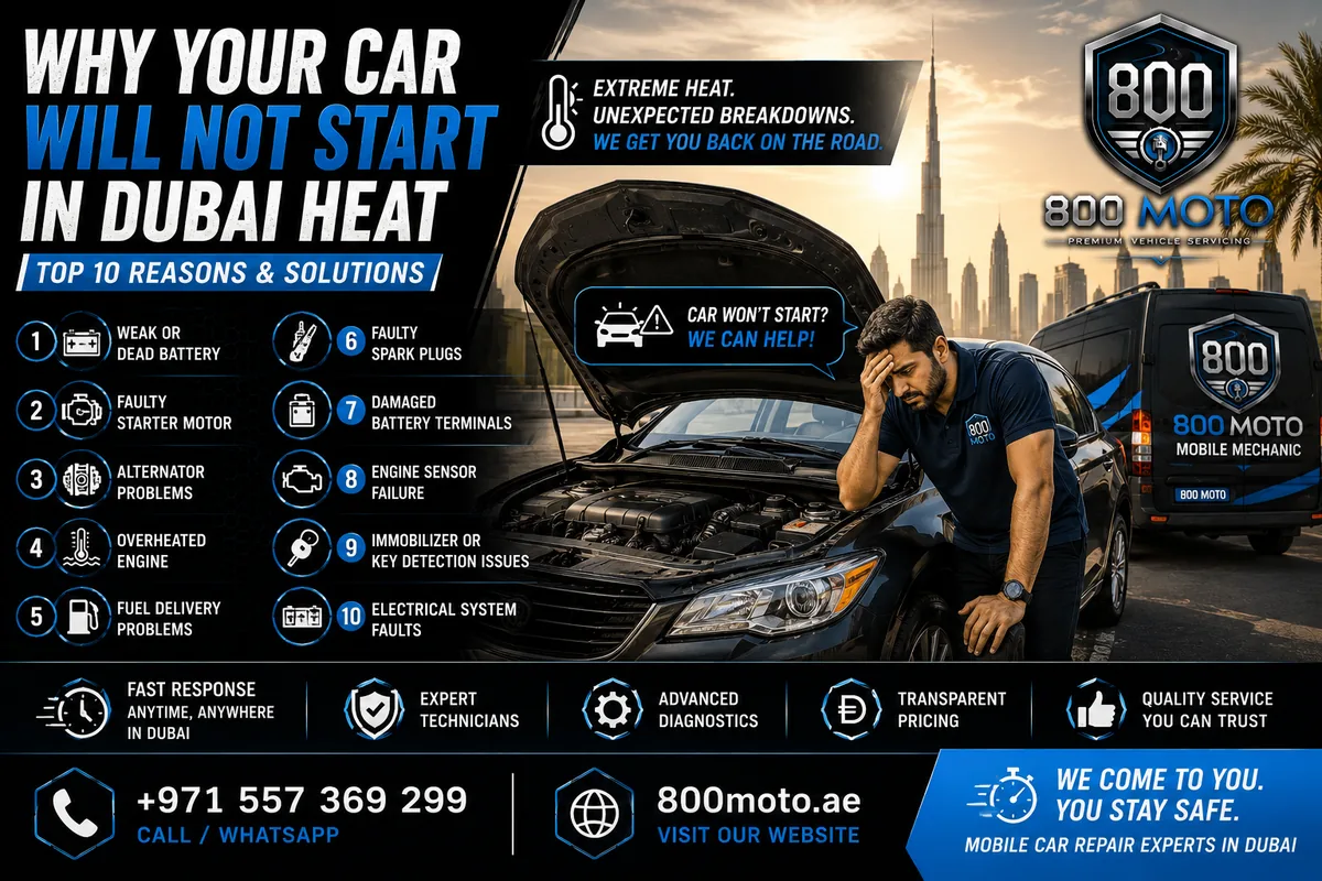 Why Your Car Will Not Start in Dubai Heat: Top 10 Reasons & Solutions